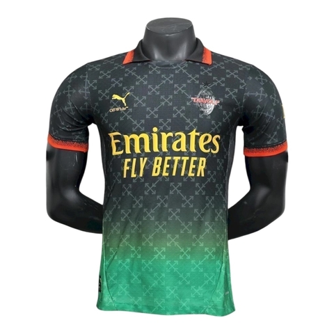Camisa AC Milan Edição especial 25/26 - Jogador Puma Masculina - Preta com detalhes em verde
