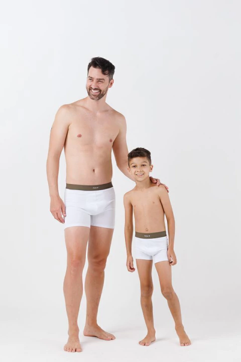 Cueca Boxer Cotton Premium Pai e Filho
