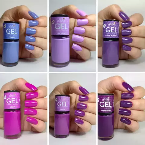 Kit 06 Esmaltes - Coleção Lilás e Roxo - comprar online