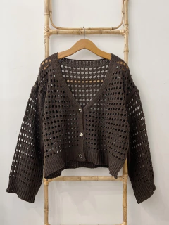 Cardigan Tejido Calado - comprar online