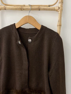 Saquito Combinado Con Piel - comprar online