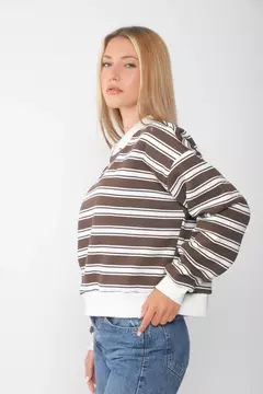 Buzo Rayado Frisa Y Rib