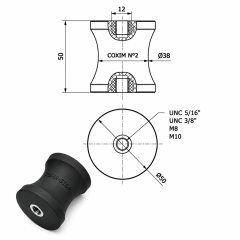 COXIM VIBRA STOP Nº2 F/F 3/8 X 50MM - 150 KG - loja online