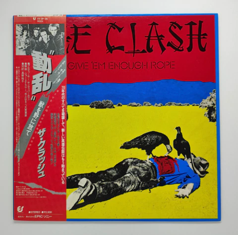 Lp The Clash Give 'em Enough Rop Japonês/japan Obi Encarte Edição Japonesa