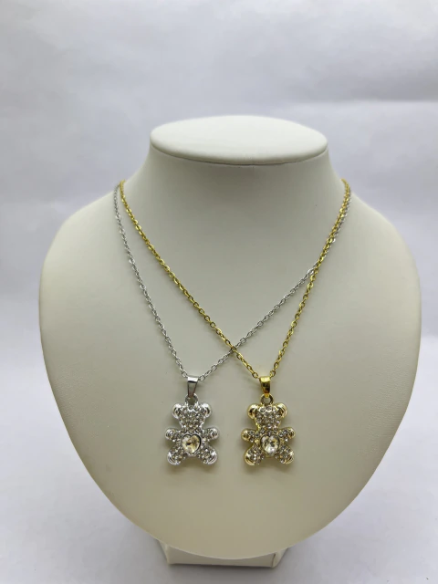 Collar oso full strass