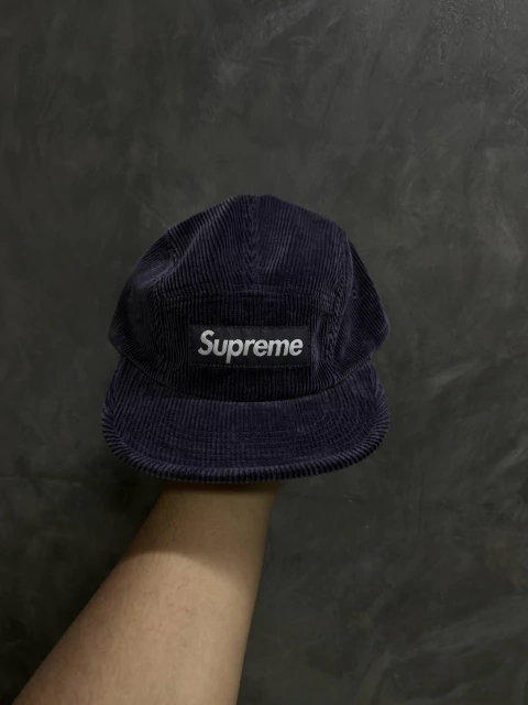 SUPREME CORDUROY CAMP CAP PURPLE - NOVO