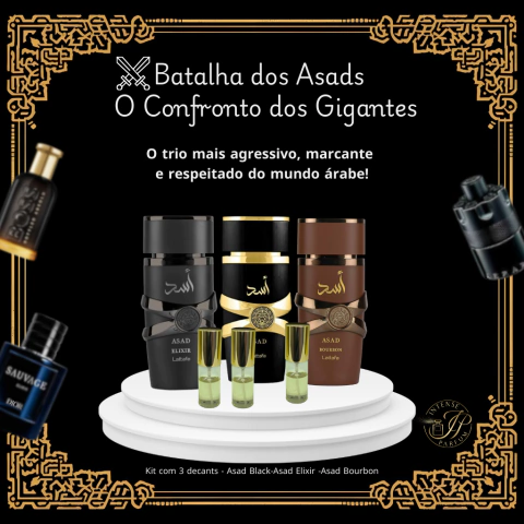 Combo Batalha dos Asads – O Confronto dos Gigantes (Black x Bourbon x Elixir) - comprar online