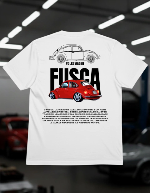 Camiseta Oversized - Fusca Vermelho - comprar online