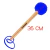 LIVERPOOL Mc 49A Mazo De Madera Forrado Para Bombo 34.5Cm Azul - comprar online