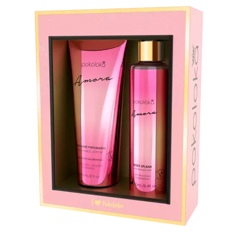 KIT POKOLOKA LOCABODY SPLASH + LOÇÃO CORPORAL AMORA 240ML