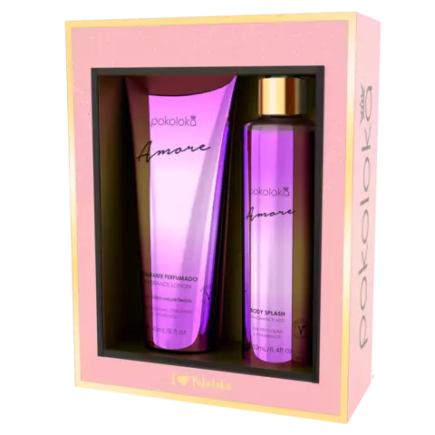 KIT POKOLOKA LOCABODY SPLASH + LOÇÃO CORPORAL AMORE 240ML