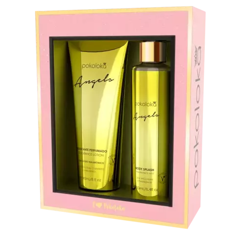 KIT ANGELS POKOLOKA BODY SPLASH 250ML + LOÇÃO CORPORAL 240ML