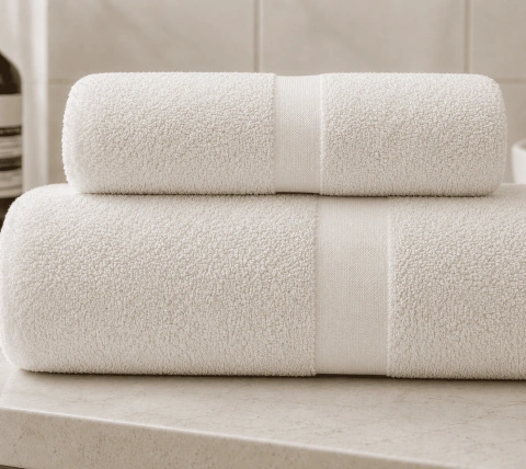 Juego toalla y toallon hotelero 500 g/m²- 100% algodón