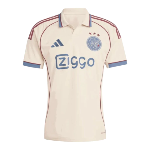 Camisa Ajax III 25/26 - Torcedor Adidas Masculina - Bege e azul