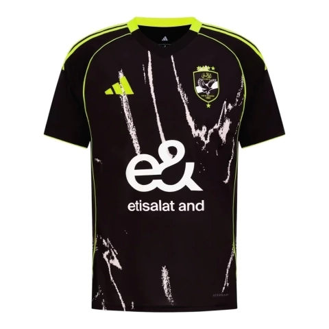 Camisa Al-Ahly II 25/26 - Torcedor Adidas Masculina - Preta com detalhes em amarelo