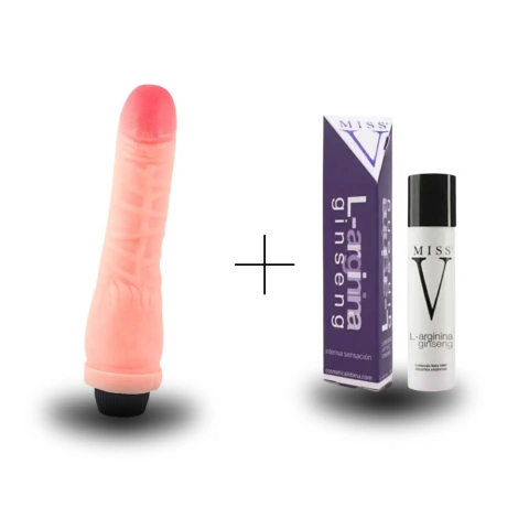 Combo Primer Juguete – Vibrador Banana CyberSkin + Lubricante Miss V Arginina