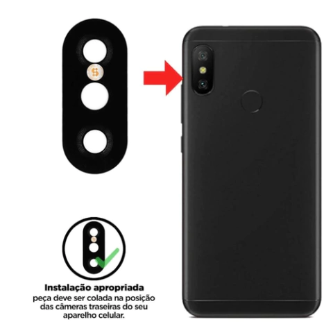 Lente Da Camera Xiaomi Mi A2 Lite - Redmi 6 Pro