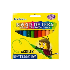 Big Giz De Cera Acrilex Com 12 Cores Escolar