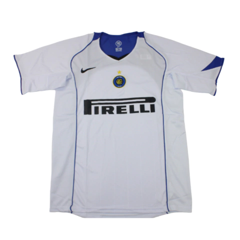 Camisa Inter de Milão II 04/05- Torcedor Masculina - Branca com detalhes azuis - Retrô - comprar online