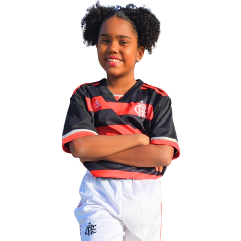 Kit Infantil Flamengo Camisa I 24-25 - Vermelha e Preta Unissex P-E - comprar online