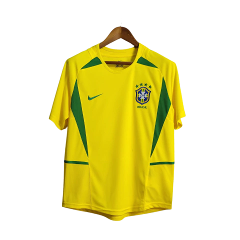 Camisa Brasil I 2002 - Torcedor masculina - verde e amarela - Retrô - comprar online