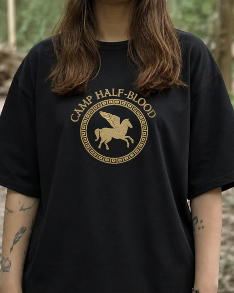 Remera Bordada "Campamento mestizo" - percy jackson