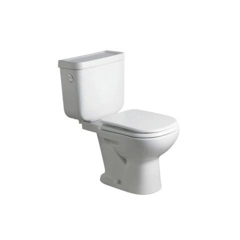 Inodoro Largo Bari + Deposito Apoyar + Asiento Blanco