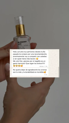 "Me volví fan, gracias por el regalito es un gesto hermoso! No queria dejar de agradecerte los aromas son lo más y la durabilidad es increíble"