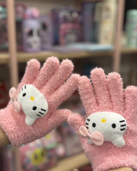 GUANTES INFANTILES ELASTIZADOS DE PERSONAJES EN PELUCHE!