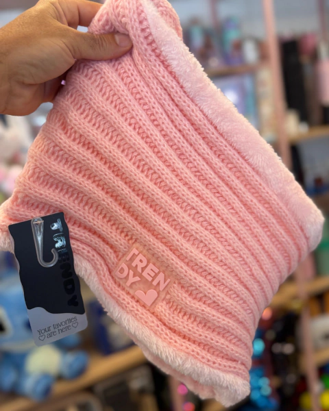 CUELLO DE INVIERNO TIPO ACANALADO CON CORDERITO, SUPER ABRIGADOS