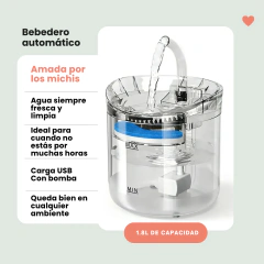 Fuente de agua o bebedero automatico para michos- 1.8L en internet