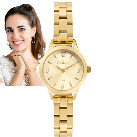 Relógio Condor Feminino Analógico Dourado CO2035MZQ/4X
