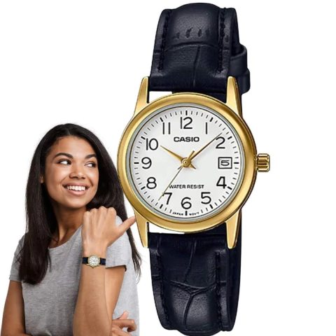 Relógio Casio Feminino Analógico Dourado LTP-V002GL-7B2UDF