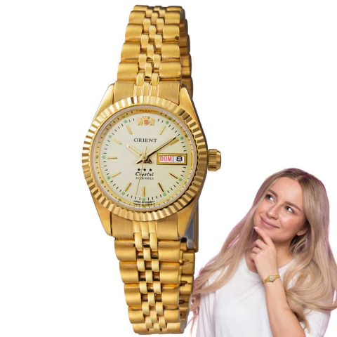 Relógio Orient Feminino Automático Dourado 559EB1NH C1KX