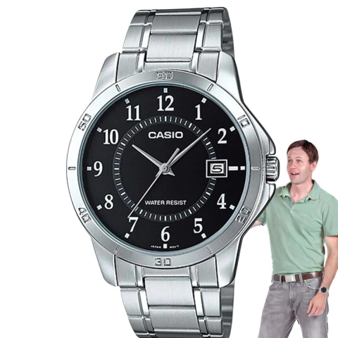 Relógio Casio Masculino Analógico Prata MTP-V004D-1BUDF