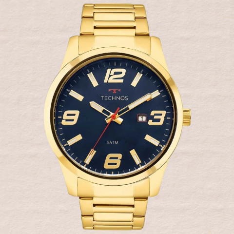 Relógio Technos Masculino Analógico Dourado 2115MPIS/4A