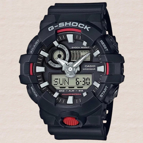 Relógio Casio G-Shock Masculino Anadigi Preto GA-700-1ADR
