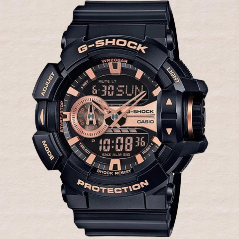 Relógio Casio G-Shock Masculino Anadigi Preto GA-400GB-1A4DR