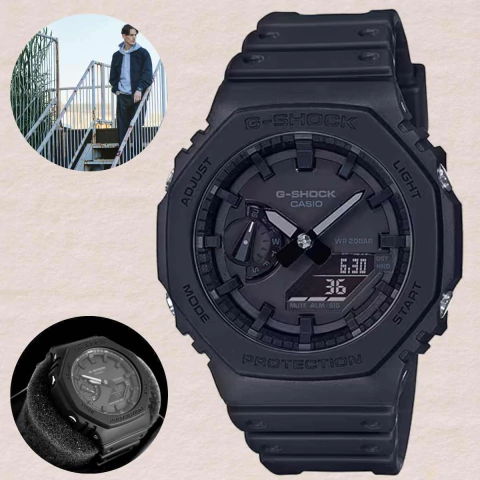 Relógio Casio G-Shock Masculino Anadigi Preto GA-2100-1A1DR