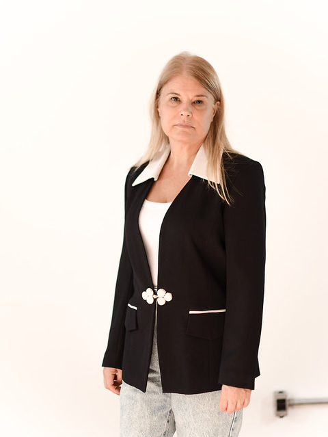 BLAZER PRETO E BRANCO