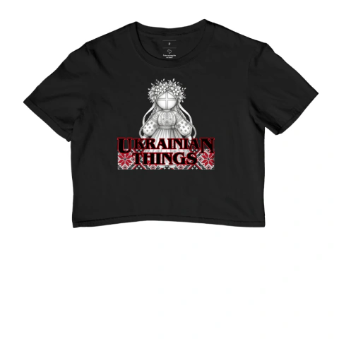 Camiseta Étnica Cropped Motanka "Ukrainian Things"