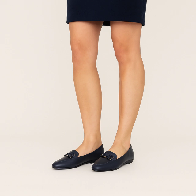 Mocassim Corrente Frontal Marinho - Lojas Comfort