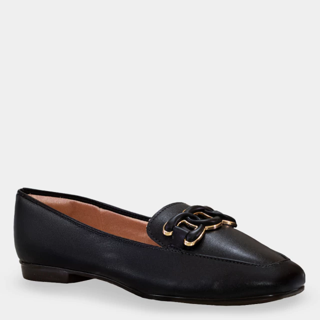 Mocassim Corrente Frontal Preto - Lojas Comfort