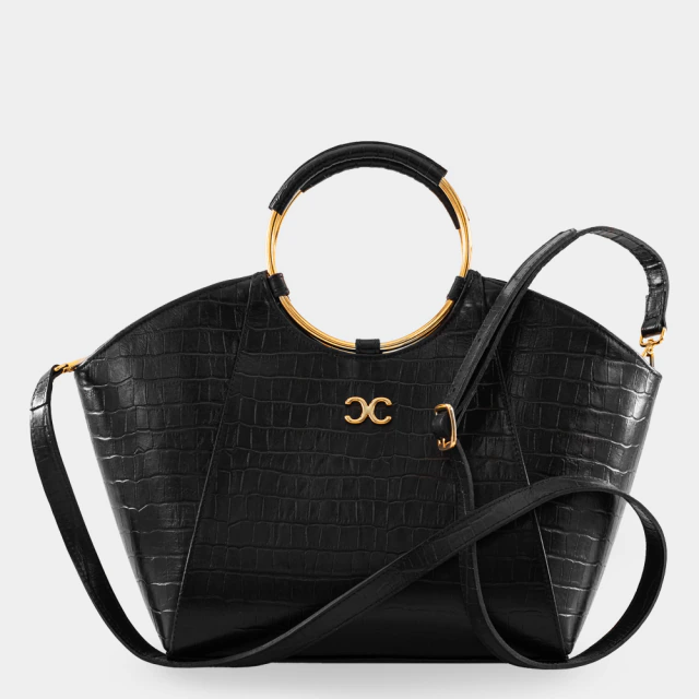 Bolsa Alça de Mão Metálica Preta