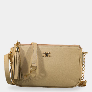 Bolsa Tiracolo Chaveiro Vassoura Amarelo Manteiga
