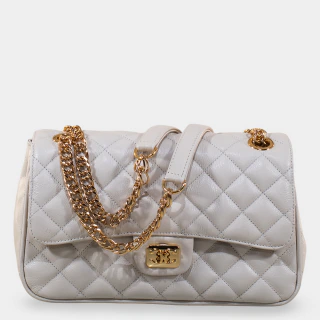 Bolsa Tiracolo Média Matelassê Off White