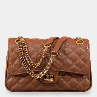 Bolsa Tiracolo Média Matelassê Camel