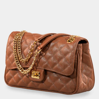 Bolsa Tiracolo Média Matelassê Camel