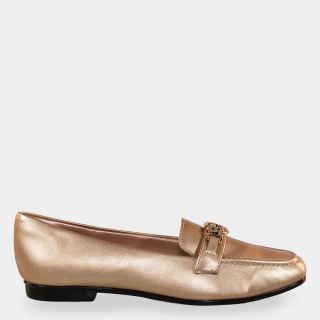 Mocassim Detalhe Metalizado Ouro Light