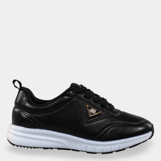 Tênis Casual Tag Metalizada Preto